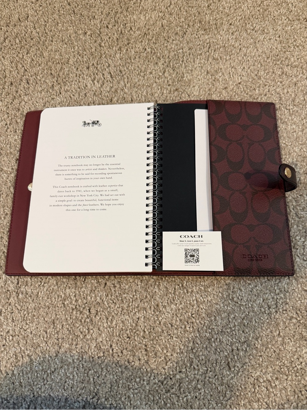 Coach Signature Canvas Notebook - Picture 5 of 5